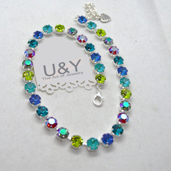 U&Y "Retro Vibes" Neon Crystal Jewelry | Austrian Necklace & Bracelet Set - Image 4