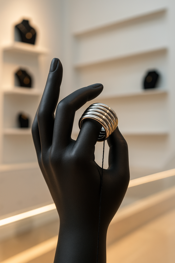 U&Y Elegant Multi-Band Silver Ring | Stylish Unisex Statement Jewelry