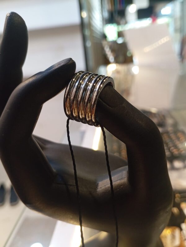 U&Y Elegant Multi-Band Silver Ring | Stylish Unisex Statement Jewelry - Image 3