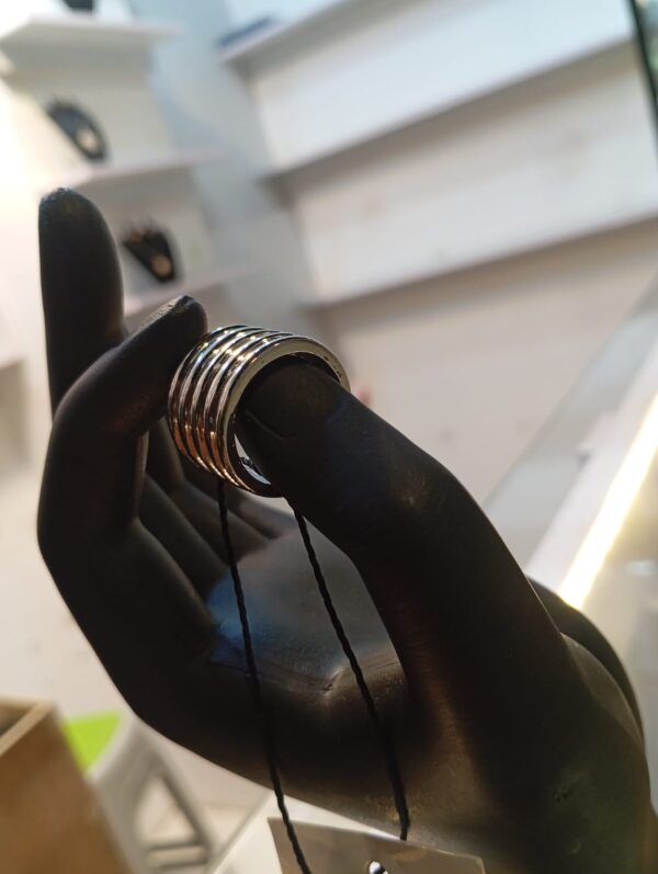 U&Y Elegant Multi-Band Silver Ring | Stylish Unisex Statement Jewelry - Image 2